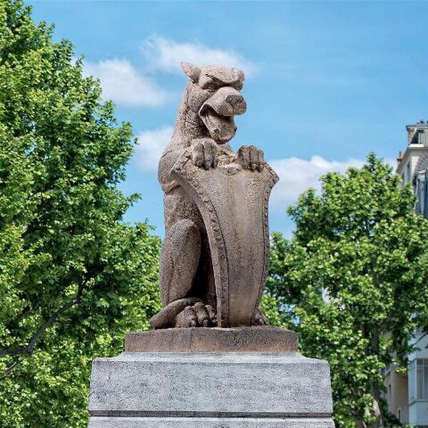 Saint Michael Devil Dog Monastery Gargoyle Statue Guardians Sentinel